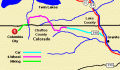 Map of historic mining towns in Colorado